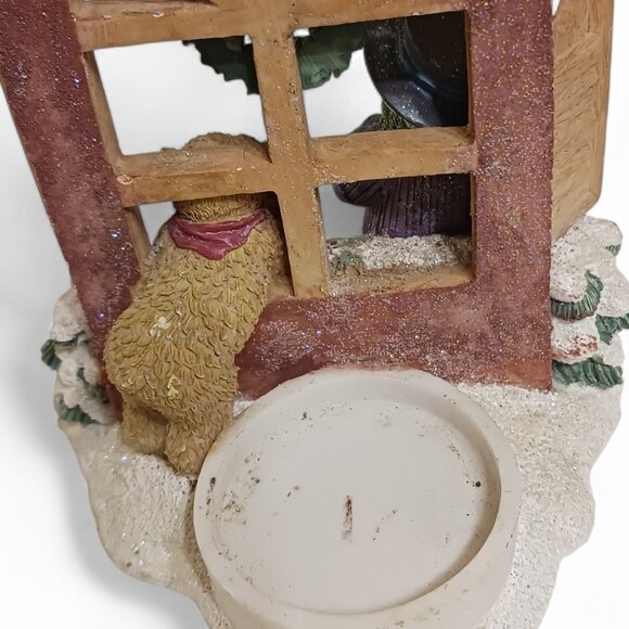 Rare 2001 'Christmas Stuffins' Snowman & Teddy Votive Candle Holder  Liv Canada - Picture 9 of 9